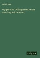 bokomslag Altjapanische Frühlingslieder aus der Sammlung Kokinwakashu