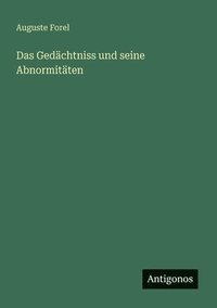 bokomslag Gedächtniss und seine Abnormitäten
