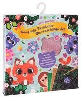 Das große Tierkinder-Überraschungs-Set. Mit 300 3D-Stickern, 2 Glanzfolien, Glitzersand und Krickel-Kratz-Malbildern