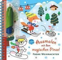 Ausmalen mit dem magischen Pinsel. Frohe Weihnachten 1