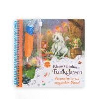 Ausmalen mit dem magischen Pinsel. Kleines Einhorn Funkelstern 1