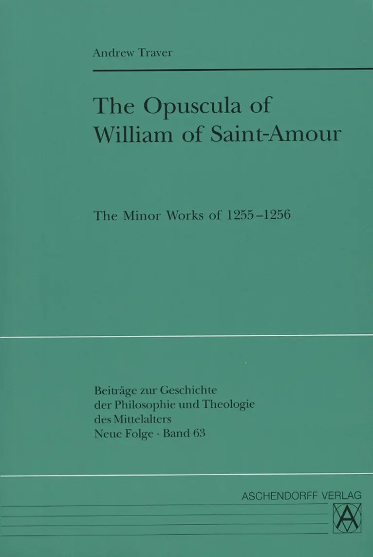 Andrew Traver - Opuscula of William of Saint-Amour, Häftad. Tillgänglighet: Lägg i varukorg