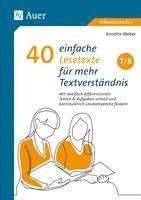 bokomslag 40 einfache Lesetexte für mehr Textverständnis 7-8