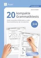 bokomslag 20 kompakte Grammatiktests für Klasse 3 und 4