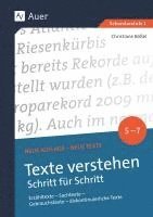 bokomslag Texte verstehen - Schritt für Schritt Klasse 5-7