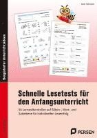 bokomslag Schnelle Lesetests für den Anfangsunterricht