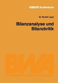 bokomslag Bilanzanalyse und Bilanzkritik