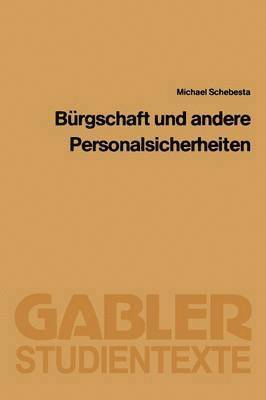 Brgschaft und Andere Personalsicherheiten 1