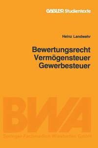 bokomslag Bewertungsrecht/Vermgensteuer/Gewerbesteuer