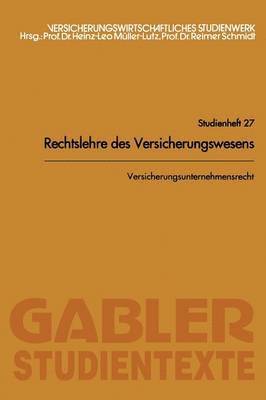 Versicherungsunternehmensrecht 1