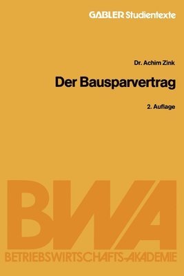 Achim Zink - Bausparvertrag, Häftad. Tillgänglighet: Lägg i varukorg