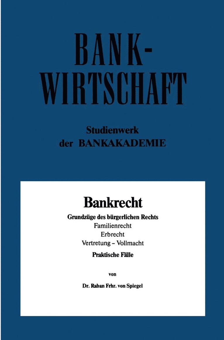 Bankrecht 1