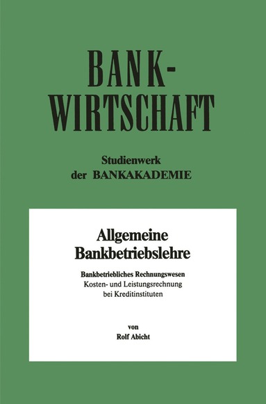 bokomslag Bankbetriebliches Rechnungswesen