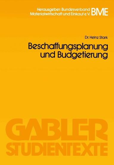 Heinz Stark - Beschaffungsplanung und Budgetierung, Häftad