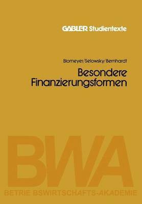 bokomslag Besondere Finanzierungsformen