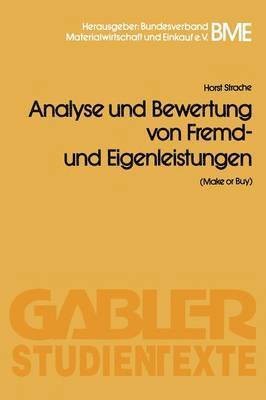 bokomslag Analyse und Bewertung von Fremd- und Eigenleistungen(Make or Buy)