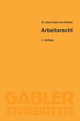 Hans-Gerd Von Dücker - Arbeitsrecht, Häftad. Tillgänglighet: Lägg i varukorg