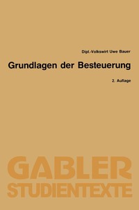 bokomslag Grundlagen der Besteuerung