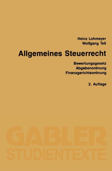 bokomslag Allgemeines Steuerrecht