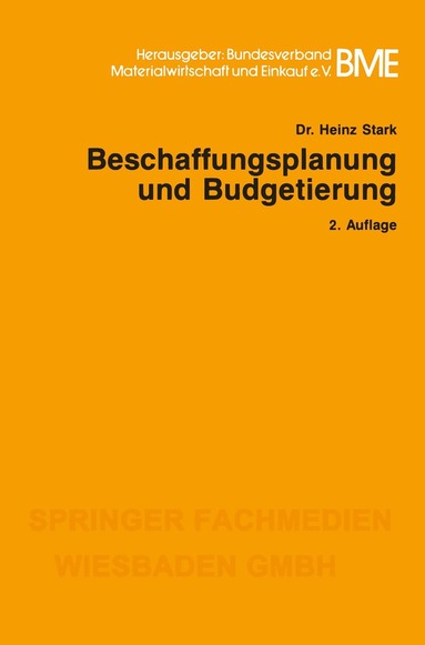 Heinz Stark - Beschaffungsplanung und Budgetierung, Häftad