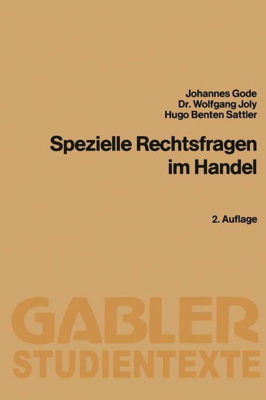 bokomslag Spezielle Rechtsfragen im Handel