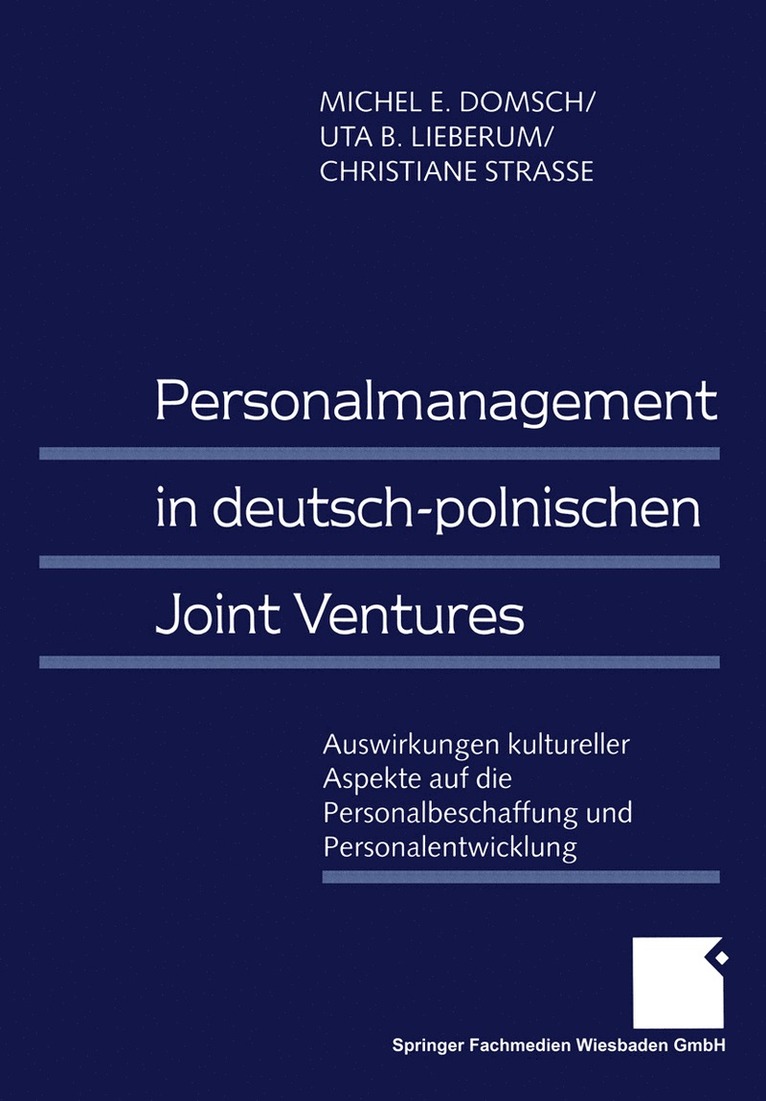 Michel E. Domsch, Uta Lieberum, Christiane Strasse - Personalmanagement in deutsch-polnischen Joint Ventures, Häftad