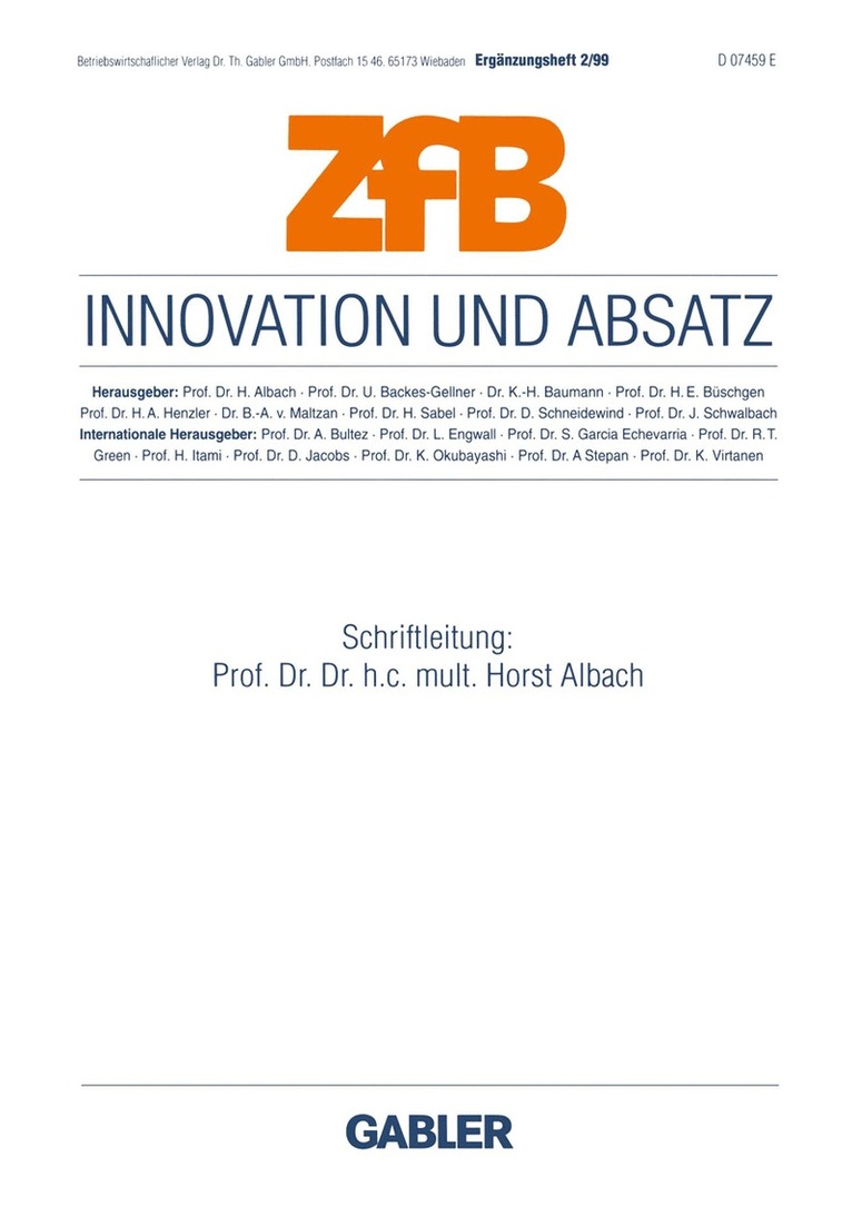 Horst Albach - Innovation und Absatz, Häftad