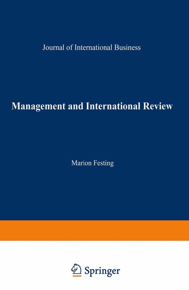 Marion Festing - Management and International Review, Häftad