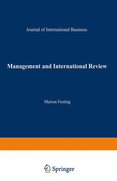 bokomslag Management and International Review