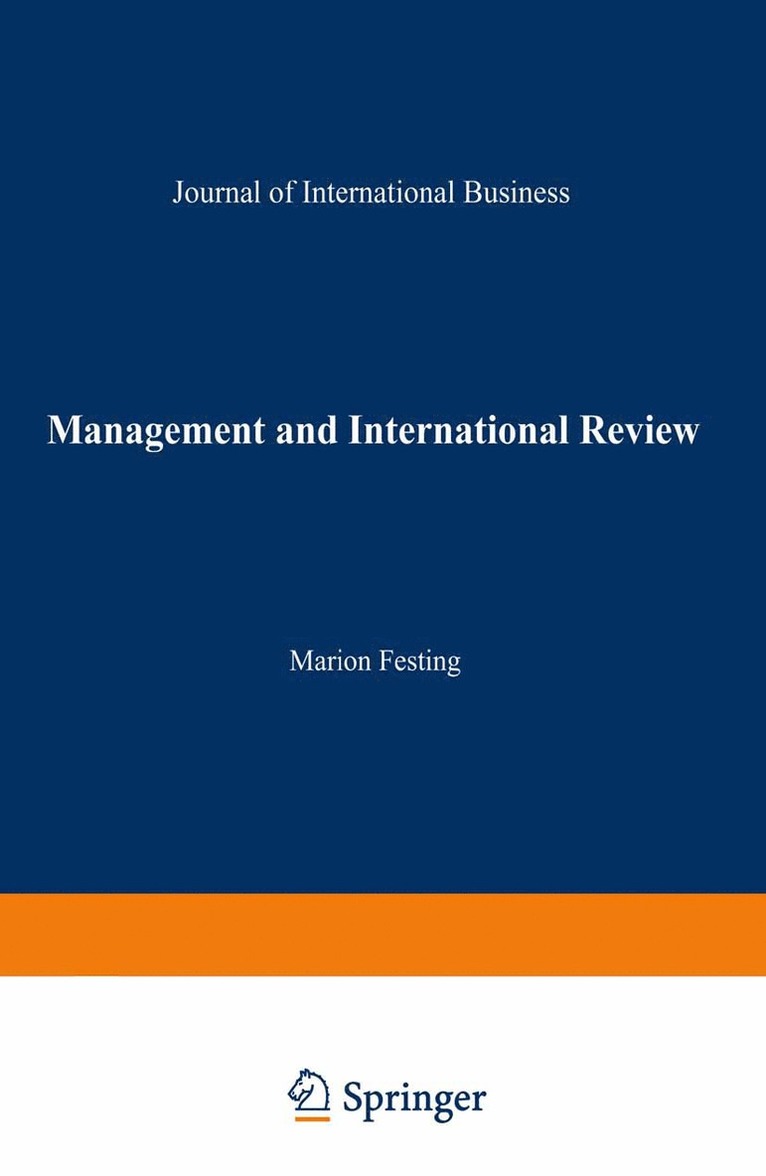 Marion Festing - Management and International Review, Häftad