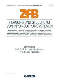 bokomslag Planung und Steuerung von Input-Output-Systemen