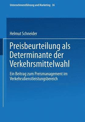 bokomslag Preisbeurteilung als Determinante der Verkehrsmittelwahl