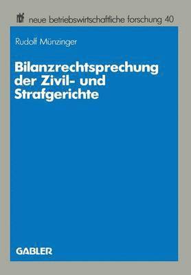 bokomslag Bilanzrechtsprechung der Zivil- und Strafgerichte