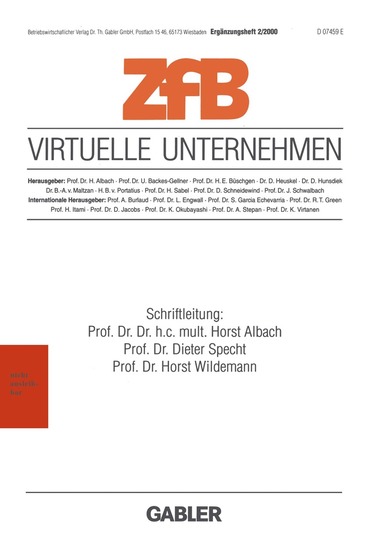 Horst Albach, Dieter Specht, Horst Wildemann - Virtuelle Unternehmen, Häftad