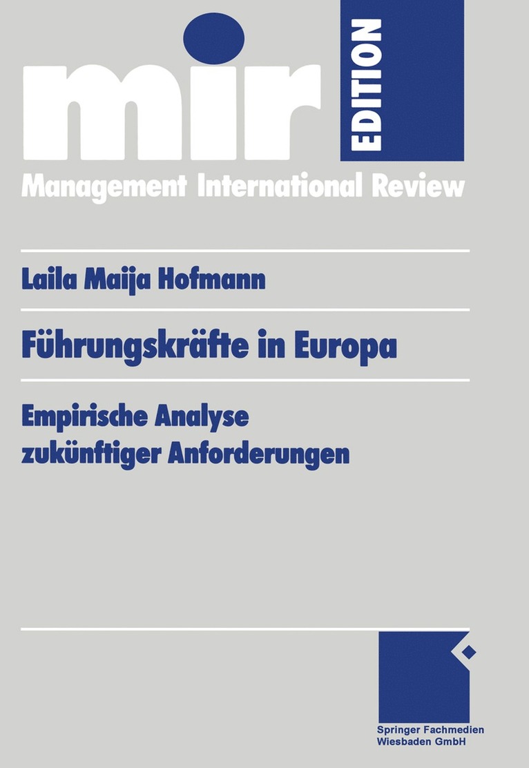 Laila Maija Hofmann - Führungskräfte in Europa, Häftad