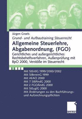 Allgemeine Steuerlehre, Abgabenordnung, (FGO) 1