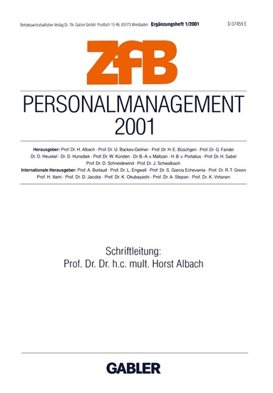 Horst Albach, Horst Albach - Personalmanagement 2001, Häftad
