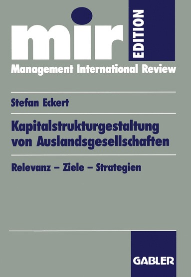 bokomslag Kapitalstrukturgestaltung von Auslandsgesellschaften