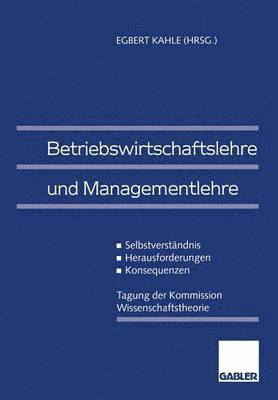 bokomslag Betriebswirtschaftslehre und Managementlehre