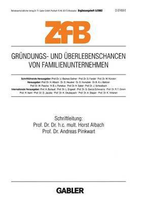 Horst Albach, Andreas Pinkwart - Gründungs- und Überlebenschancen von Familienunternehmen, Häftad