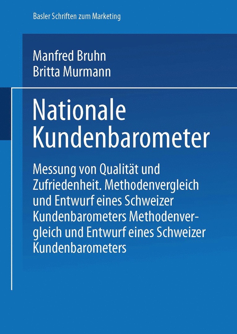 Manfred Bruhn, Britta Murmann - Nationale Kundenbarometer, Häftad