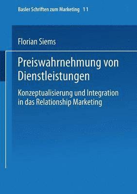 bokomslag Preiswahrnehmung von Dienstleistungen