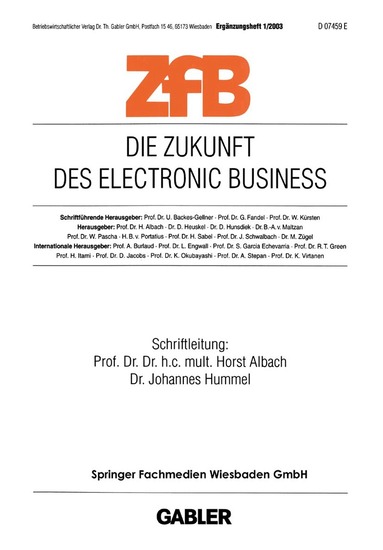 Horst Albach, Johannes Hummel - Die Zukunft des Electronic Business, Häftad