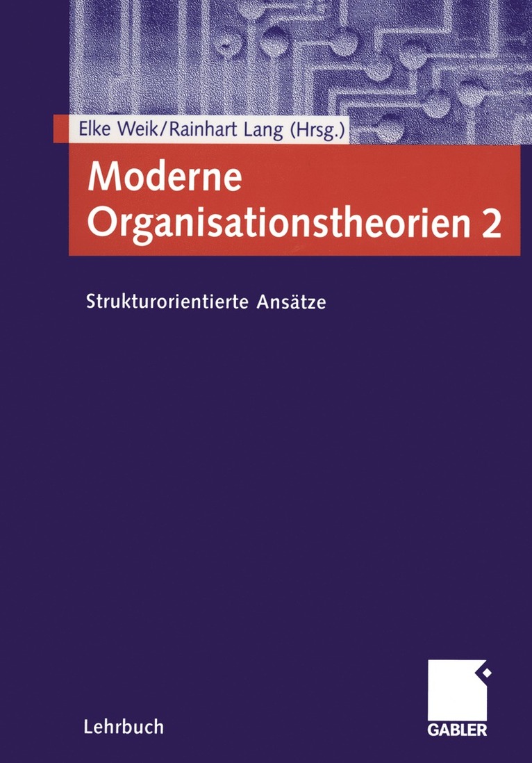 Elke Weik, Rainhart Lang - Moderne Organisationstheorien 2, Häftad