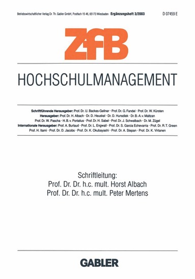 Horst Albach, Peter Mertens - Hochschulmanagement, Häftad