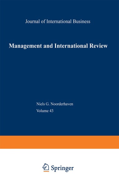 Niels G. Noorderhaven - Management and International Review, Häftad