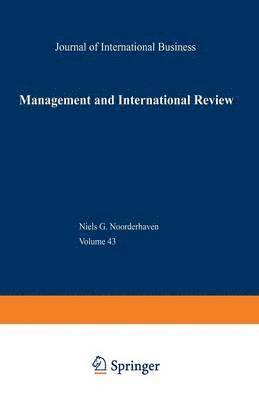 bokomslag Management and International Review