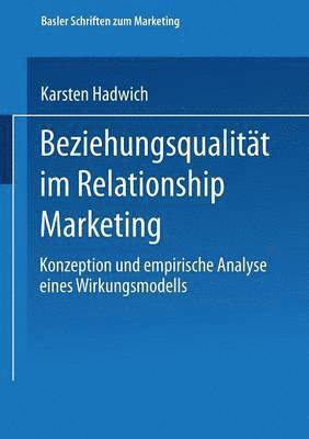 bokomslag Beziehungsqualitt im Relationship Marketing