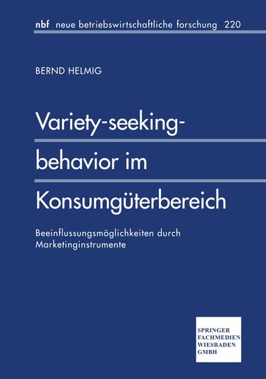 Bernd Helmig - Variety-seeking-behavior im Konsumgüterbereich, Häftad