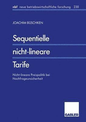 bokomslag Sequentielle nicht-lineare Tarife